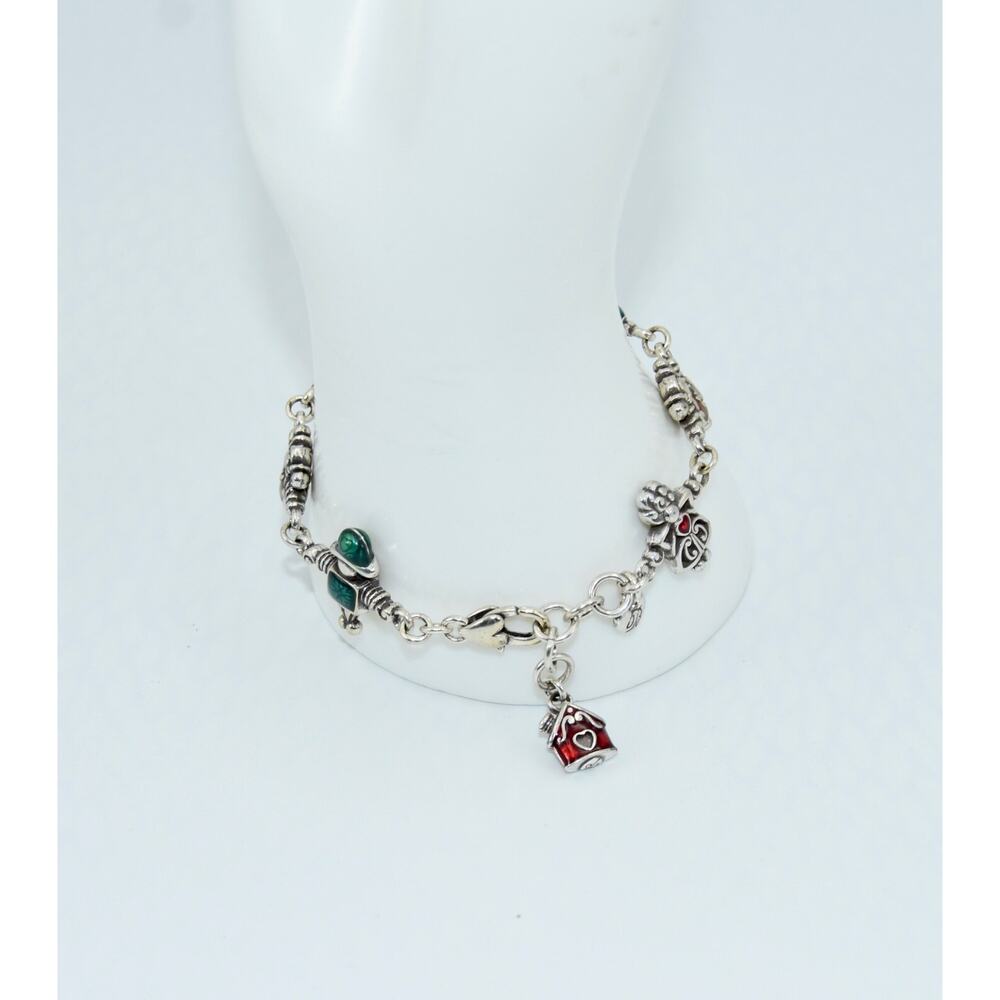 Brighton Schoolhouse Charm Bracelet Family Children Teacher Enamel Silver-plated